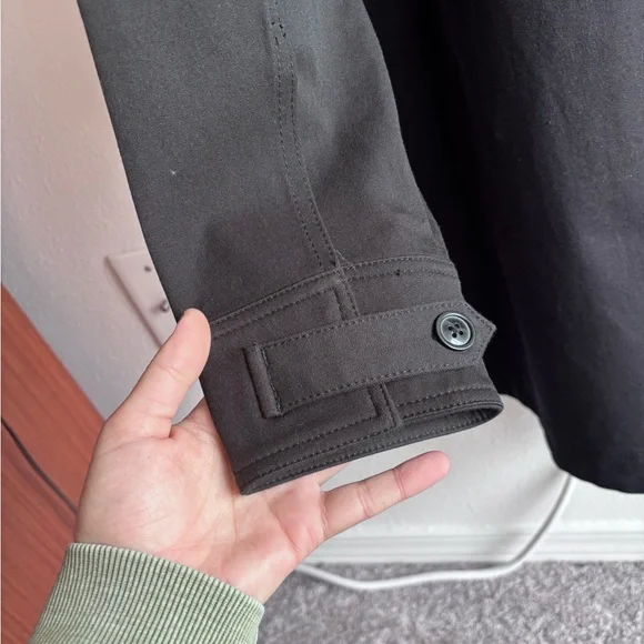 Universal Standard Vineyard Stretch Cotton Twill Jacket in Black Size S - Picture 8 of 12